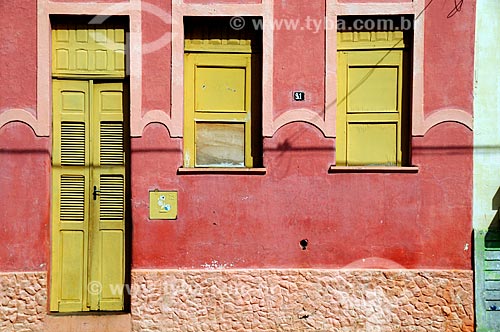  Subject: Facade of houses - Inhamuns Region in  Ceara backwoods / Place: Taua city - Ceara state (CE) - Brazil / Date: 04/2011  