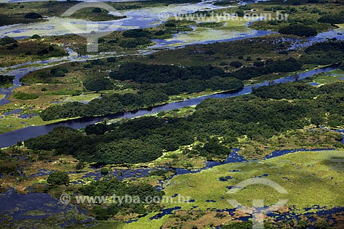  Subject: Aerial view of Biological Reserve Lago Pirantuba (Pirantuba Lake) / Place: Amapa state (AP) - Brazil / Date: 04/2012 