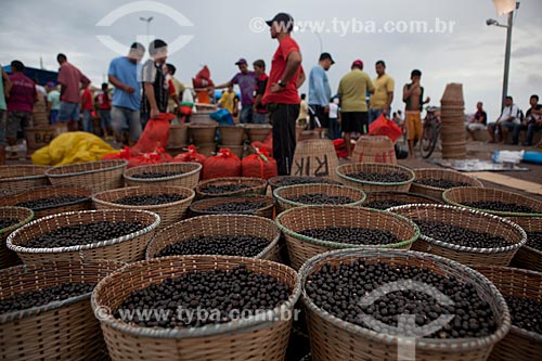  Subject: Commerce of acai fruit in the Market of Santa Ines Ramp (Acai Ramp) / Place: Macapa city - Amapa state (AP) - Brazil / Date: 04/2012 