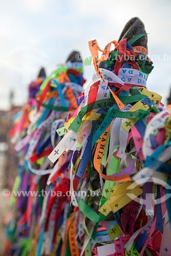  Subject: Strips of remembrance in front of Nosso Senhor do Bonfim Church / Place: Salvador city - Bahia state (BA) - Brazil / Date: 07/2012 