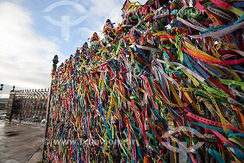  Subject: Strips of remembrance in front of Nosso Senhor do Bonfim Church / Place: Salvador city - Bahia state (BA) - Brazil / Date: 07/2012 