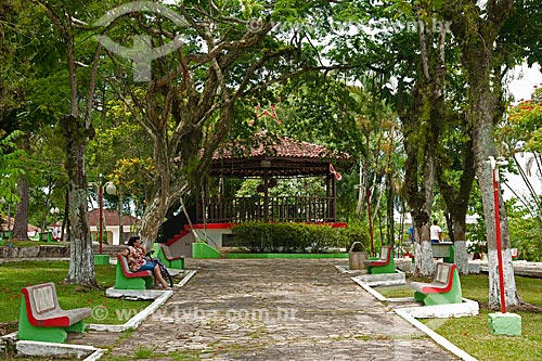  Subject: Bandstand in square Matriz de São João Batista  in city center / Place: Sete Barras city - Sao Paulo state (SP) - Brazil / Date: 02/2012 