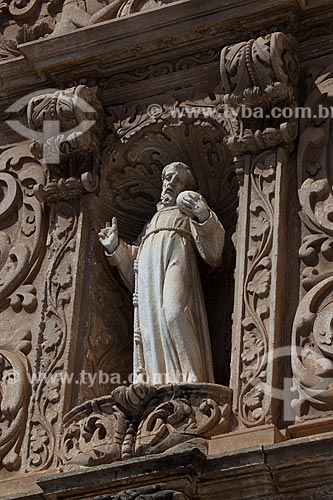  Subject: Statue of Sao Francisco Penitente at facade of the Third order of Sao Francisco Church / Place: Salvador city - Bahia state (BA) - Brazil / Date: 07/2012 