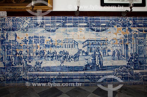  Subject: Portuguese tiles on cloister of the Third order of Sao Francisco Church / Place: Salvador city - Bahia state (BA) - Brazil / Date: 07/2012 