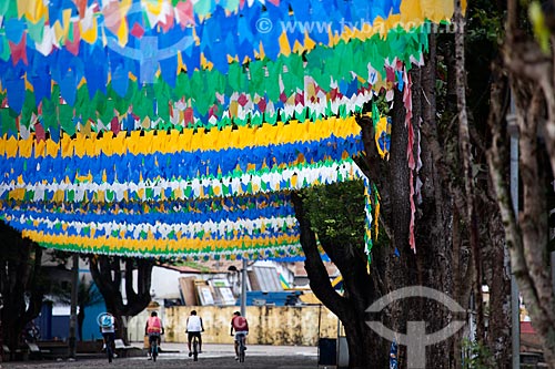  Subject: Colored flags for june festival / Place: Cachoeira city - Bahia state (BA) - Brazil / Date: 07/2012 