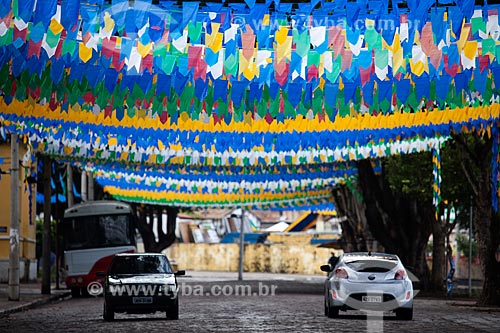  Subject: Colored flags for june festival / Place: Cachoeira city - Bahia state (BA) - Brazil / Date: 07/2012 