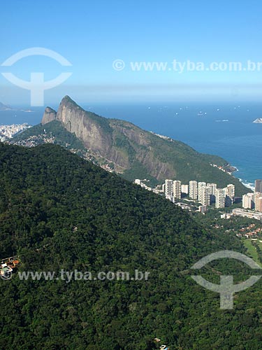  Subject: Two Brothers Mountain and part of Sao Conrado neighborhood sight from Pedra Bonita / Place: Sao Conrado neighborhood - Rio de Janeiro city - Rio de Janeiro state (RJ) - Brazil / Date: 09/2012 