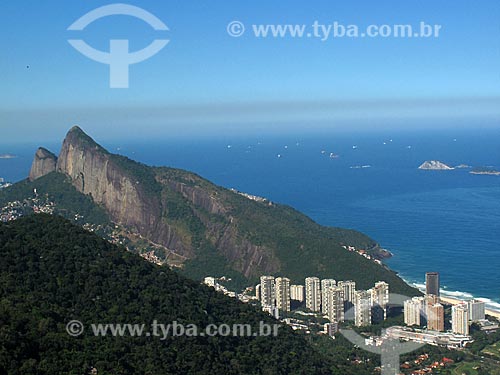  Subject: Two Brothers Mountain and part of Sao Conrado neighborhood sight from Pedra Bonita / Place: Sao Conrado neighborhood - Rio de Janeiro city - Rio de Janeiro state (RJ) - Brazil / Date: 09/2012 