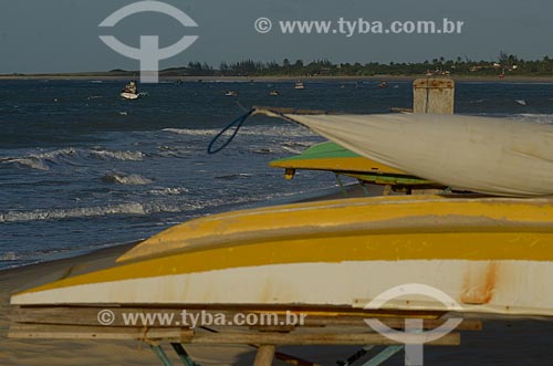  Subject: Rafts on Maceio Beach / Place: Sao Miguel do Gostoso city - Rio Grande do Norte state (RN) - Brazil / Date: 04/2012 