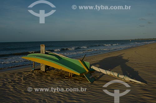  Subject: Rafts on the Maceio Beach / Place: Sao Miguel do Gostoso city - Rio Grande do Norte state (RN) - Brazil / Date: 04/2012 