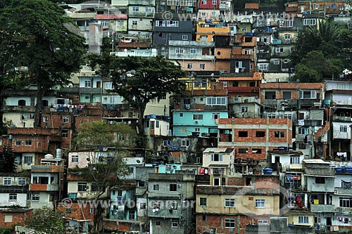  Subject: Houses in Vidigal Slum / Place: Rio de Janeiro city - Rio de Janeiro state (RJ) - Brazil / Date: 09/2012 