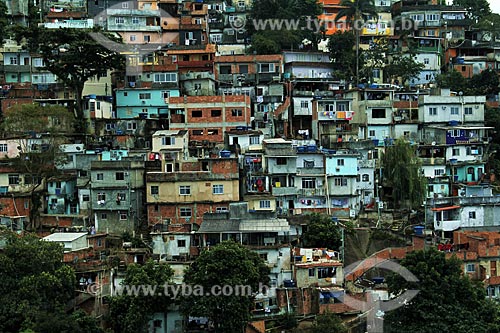  Subject: Houses in Vidigal Slum / Place: Rio de Janeiro city - Rio de Janeiro state (RJ) - Brazil / Date: 09/2012 