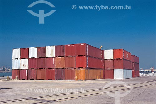 Subject: Containers at the Port of Rio de Janeiro / Place: Rio de Janeiro city - Rio de Janeiro state (RJ) - Brazil / Date: 08/2006 