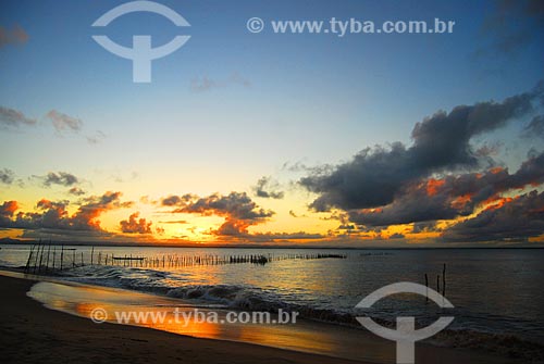  Subject: Dawn on beach of Marau Peninsula / Place: Marau city - Bahia state (BA) - Brazil / Date: 08/2009 