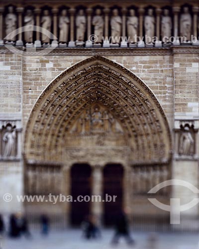  Subject: Portal of the Judgement -  Cathedral of Notre Dame (XII century) / Place: Paris - France - Europe / Date: 01/2009 