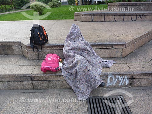  Subject: Homeless sleeping in a square / Place: Sao Paulo city - Sao Paulo state (SP) - Brazil / Date: 05/2010 