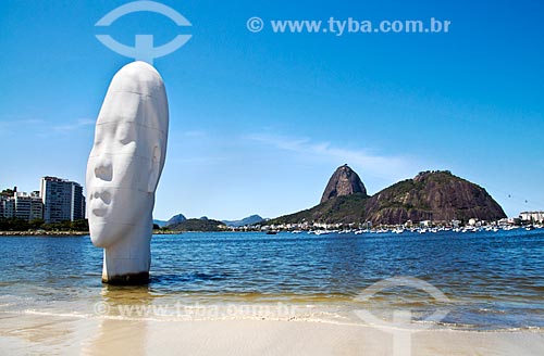  Subject: Fiberglass statue named Awilda, installed at Praia de Botafogo - Artwork by Spanish artist Jaume Plensa / Place: Botafogo neighborhood - Rio de Janeiro city - Rio de Janeiro state (RJ) - Brazil / Date: 09/2012 