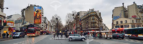  Subject: Traffic at Place Blanche (White Square) / Place: Paris - France - Europe / Date: 02/2012 