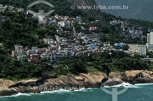  Subject: Houses in Vidigal Slum / Place: Rio de Janeiro city - Rio de Janeiro state (RJ) - Brazil / Date: 12/2012 