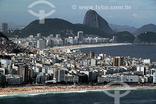  Subject: View of Ipanema and Copacabana beach  and Sugar Loaf in the background / Place: Rio de Janeiro city - Rio de Janeiro state (RJ) - Brazil / Date: 12/2012 