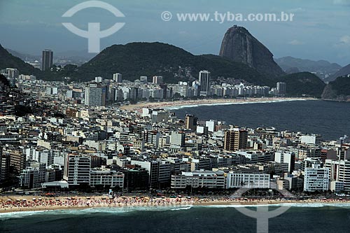  Subject: View of Ipanema and Copacabana beach  and Sugar Loaf in the background / Place: Rio de Janeiro city - Rio de Janeiro state (RJ) - Brazil / Date: 12/2012 