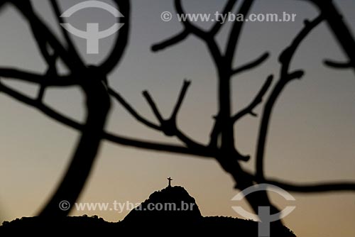  Subject: View of Christ the Redeemer through the branches of a tree / Place: Rio de Janeiro city - Rio de Janeiro state (RJ) - Brazil / Date: 08/2004 