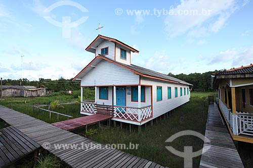  Subject: Church oh Sucuriju Village - Biological Reserve Lago Piratuba (Piratuba Lake)  / Place: Amapa state (AP) - Brazil / Date: 05/2012 