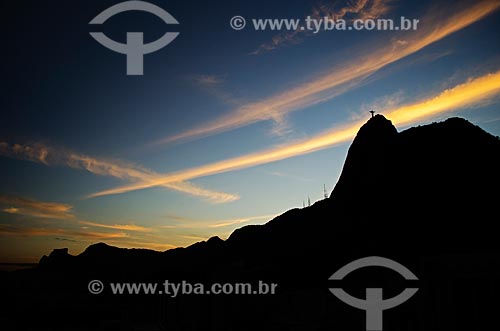  Subject: Sunset on Corcovado Mountain / Place: Cosme Velho neighborhood - Rio de Janeiro city - Rio de Janeiro state (RJ) - Brazil / Date: 08/2012 