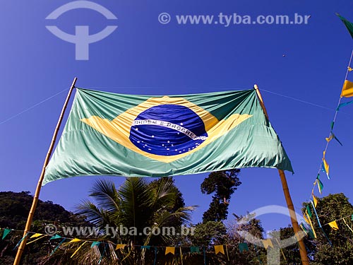  Subject: Brazilian flag / Place: Juquehy neighborhood - Sao Sebastiao city - Sao Paulo state (SP) - Brazil / Date: 07/2010 