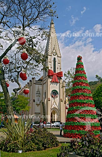  Subject: Facade of Matriz Santa Teresa (XIX sec.) / Place: Teresopolis city - Rio de Janeiro state (RJ) - Brazil / Date: 11/2006 