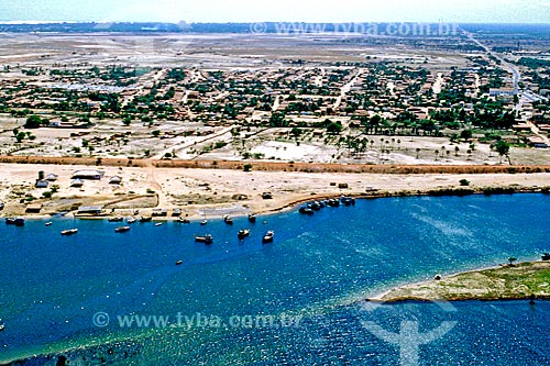  Subject: View of Jaguaribe River and Aracati cityin the background / Place: Aracati city - Ceara state (CE) - Brazil / Date: 1993 