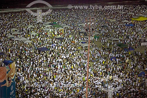  Subject: Crowd at Copacabana Beach during reveillon 2012 / Place: Copacabana neighborhood - Rio de Janeiro city - Rio de Janeiro state (RJ) - Brazil / Date: 12/2012 