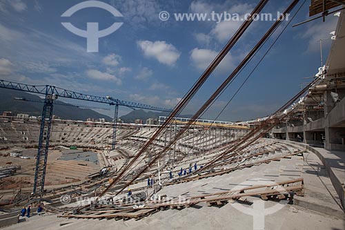  Subject: Reform Journalist Mario Filho Stadium - also known as Maracana -  reparations for hoisting cables that will support the roof of the stadium / Place: Maracana neighborhood - Rio de Janeiro city - Rio de Janeiro (RJ) - Brazil / Date: 12/2012 