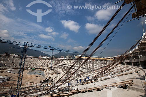  Subject: Reform Journalist Mario Filho Stadium - also known as Maracana -  reparations for hoisting cables that will support the roof of the stadium / Place: Maracana neighborhood - Rio de Janeiro city - Rio de Janeiro (RJ) - Brazil / Date: 12/2012 