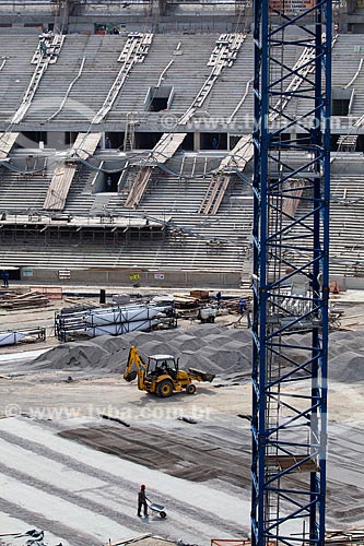  Subject: Reform Journalist Mario Filho Stadium - also known as Maracana -  reparations for hoisting cables that will support the roof of the stadium / Place: Maracana neighborhood - Rio de Janeiro city - Rio de Janeiro (RJ) - Brazil / Date: 12/2012 