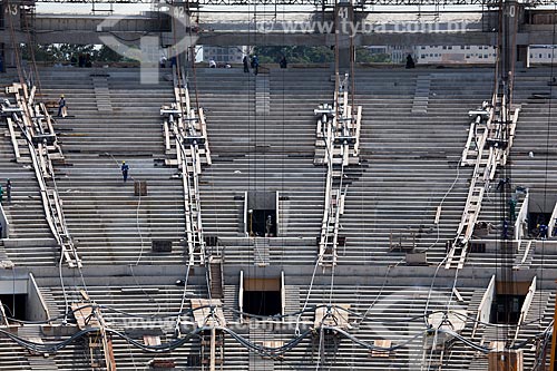  Subject: Reform Journalist Mario Filho Stadium - also known as Maracana -  reparations for hoisting cables that will support the roof of the stadium / Place: Maracana neighborhood - Rio de Janeiro city - Rio de Janeiro (RJ) - Brazil / Date: 12/2012 