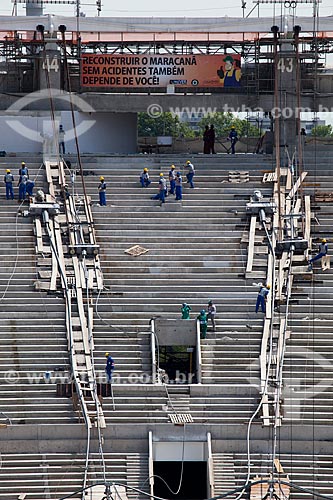  Subject: Reform Journalist Mario Filho Stadium - also known as Maracana -  reparations for hoisting cables that will support the roof of the stadium / Place: Maracana neighborhood - Rio de Janeiro city - Rio de Janeiro (RJ) - Brazil / Date: 12/2012 