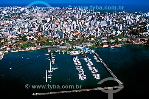  Subject: View of Bahia Marina and the city of Salvador in the background / Place: Salvador city - Bahia state (BA) - Brazil / Date: 2001 