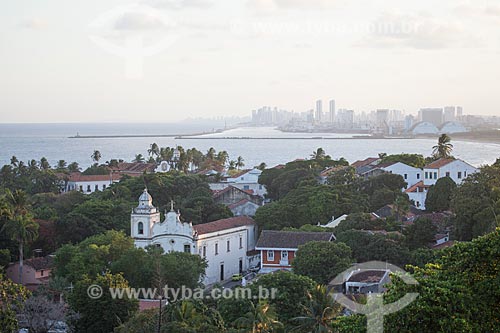  Subject: Sao Paulo Apostle Church and the Mauricio Nassau House with Refici city in the background / Place: Olinda city - Pernambuco state (PE) - Brazil / Date: 01/2013 