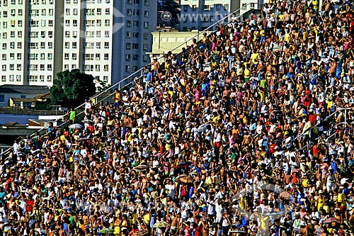  Subject: Public in bleachers in Marques de Sapucai Sambadrome with slum in the background / Place: Rio de Janeiro city - Rio de Janeiro state (RJ) - Brazil / Date: 1988 