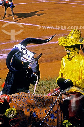  Subject: Horsemen masked during the Festa do Divino / Place: Pirenopolis city - Goias state (GO) - Brazil / Date: 1992 