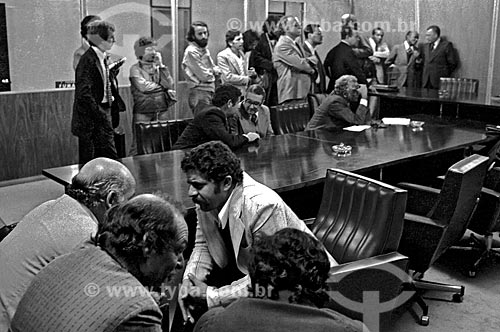  Subject: Luiz Inacio Lula da Silva at a meeting with businessmen in the Labor Court / Place: Sao Paulo state (SP) - Brazil / Date: 1979 