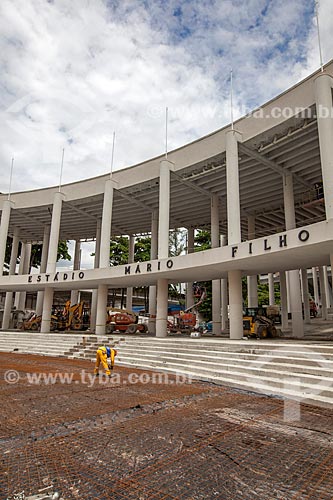  Subject: Reform Journalist Mario Filho Stadium - also known as Maracana - main entrance of the stadium / Place: Maracana neighborhood - Rio de Janeiro city - Rio de Janeiro state (RJ) - Brazil / Date: 02/2013 