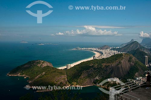  Subject: Aerial view of Praia Vermelha (Red beach) with Copacabana Beach in the background / Place: Rio de Janeiro city - Rio de Janeiro state (RJ) - Brazil / Date: 06/2009 