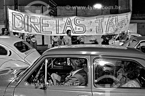  Subject: People at the meeting by Direct elections in the valley of Anhangabau / Place: Sao Paulo city - Sao Paulo state (SP) - Brazil / Date: 1984 