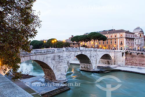  Subject: Cestius Bridge (Ponte Cestio) over the Tiber River / Place: Rome - Italy - Europe / Date: 12/2012 