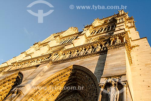  Subject: Portal of the Judgement at Notre-Dame of Paris Cathedral (1163) / Place: Paris - France - Europe / Date: 01/2013 