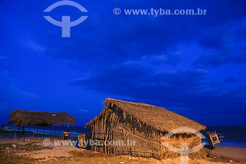  Subject: House used by fishermen to guard the fishing equipment in Pitimbu beach / Place: Pitimbu city - Paraiba state (PB) - Brazil / Date: 01/2013 