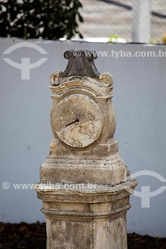  Subject: Sundial (1781) - in limestone - in the gardens of Sao Francisco Church at Sao Francisco Cultural Center / Place: Joao Pessoa city - Paraiba state (PB) - Brazil / Date: 02/2013 