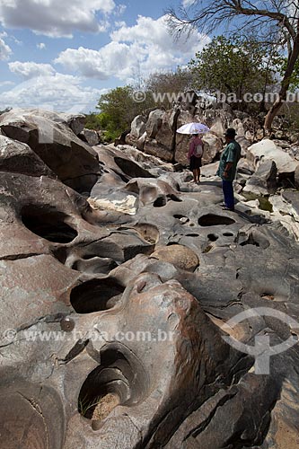  Subject: Erosion on the rocks near the Inga de Bacamarte River - in the Pedra Lavrada Sitio / Place: Inga city - Paraiba state (PB) - Brazil / Date: 02/2013 